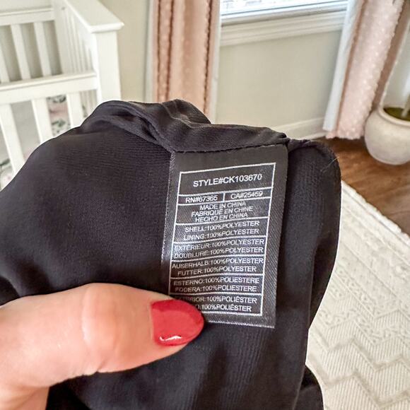 Cupcakes and Cashmere Pinstripe Jumpsuit Black White - Picture 6 of 7